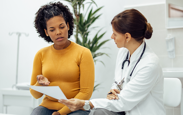 HCP and patient talking